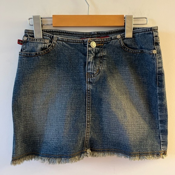YMI Freedom To Be You Denim Y2K Mini Skirt - Picture 1 of 9